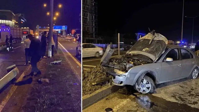 alkollu surucu elektrik diregine carpti bir kisi yaralandi 25IGumAV